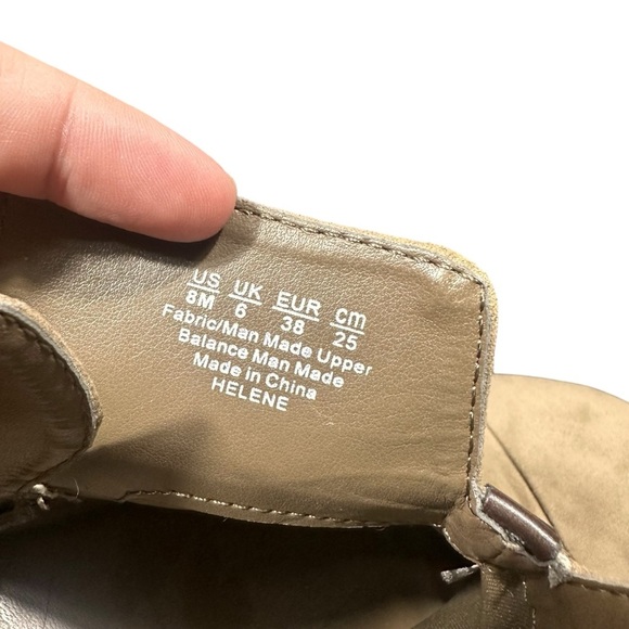 Carlos Women's Tan Ankle Boots with Brown Straps Size 8 - Picture 9 of 9